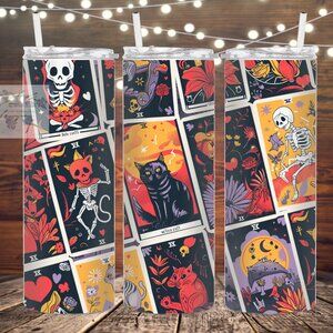 Tarot Card Metal Insulated Tumbler